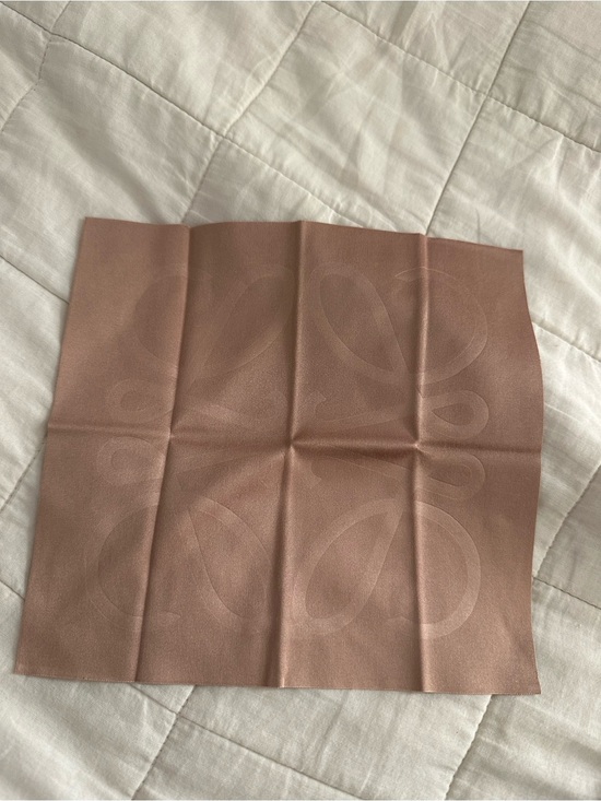 Loewe Accessories - Loewe Square Dusty Rose Scarf with Subtle Tonal Pattern